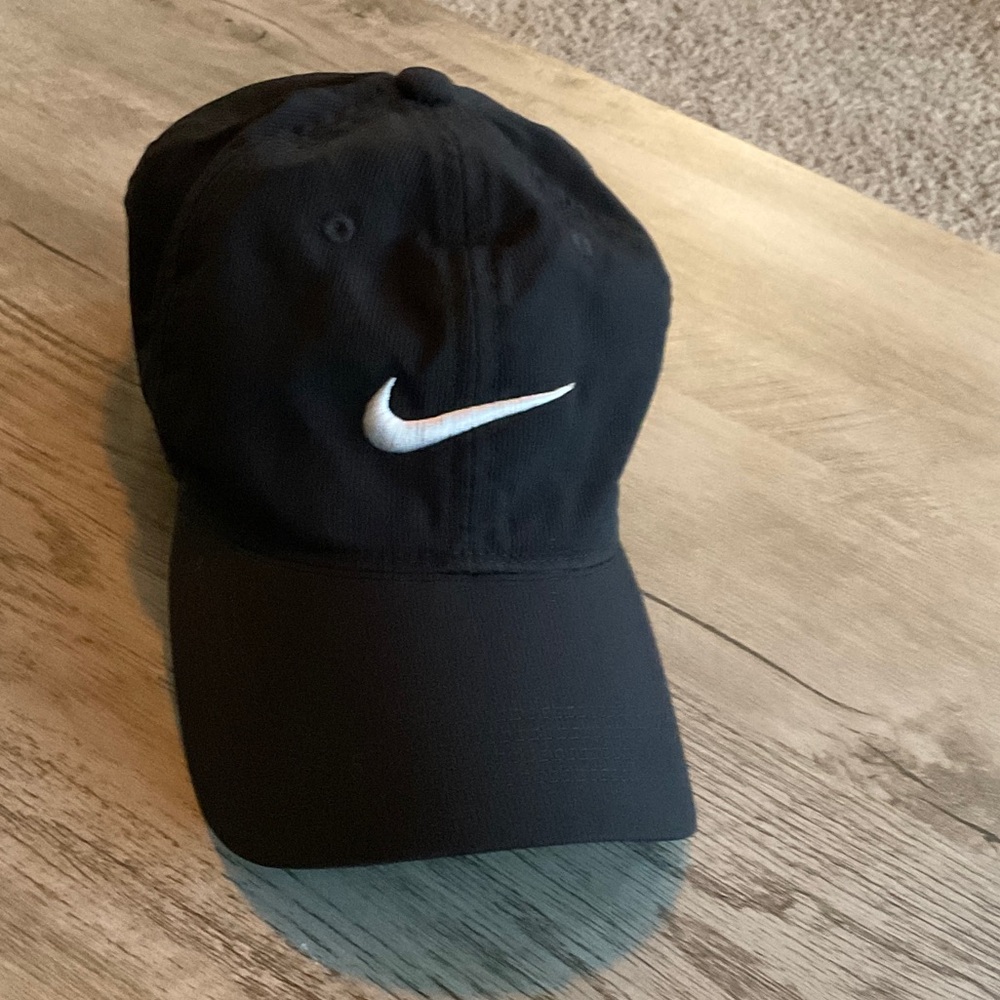 Nike Black Cap with White Logo